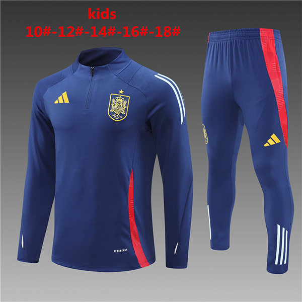 2024-25 Spain Half zipper kids Training Suit