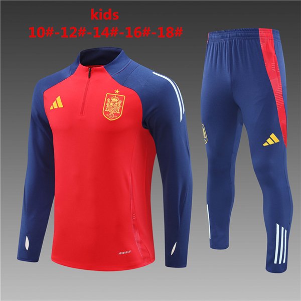 2024-25 Spain Half zipper kids Training Suit