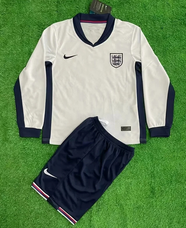 2024-25 England home long sleeve kids