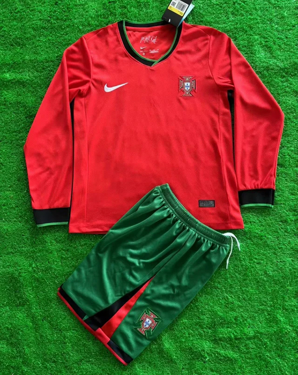 2024-25 Portugal home long sleeve kids