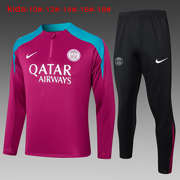 2024-25 Paris Half zipper Kids Training suit