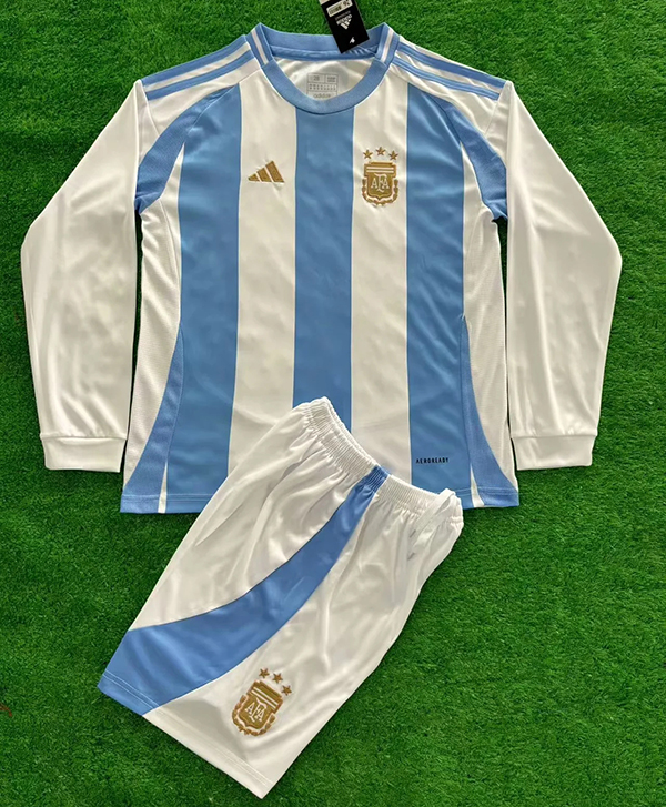 2024-25 Argentina home long sleeve kids