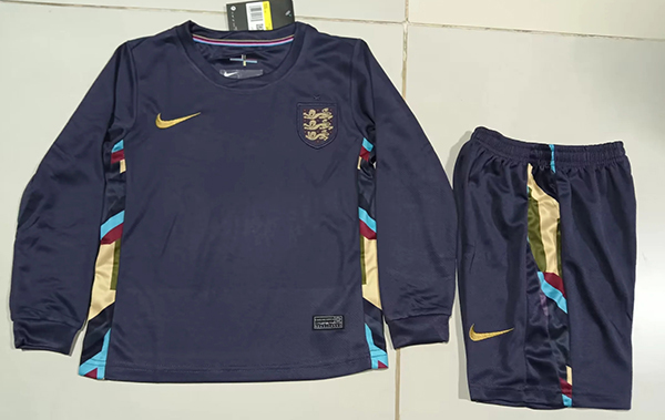 2024-25 England away long sleeve kids