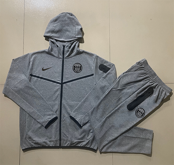 2024-25 Paris Grey Hoodie jacket Training suit