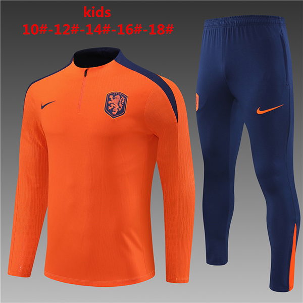 2024-25 Netherland Half zipper Kids training suit