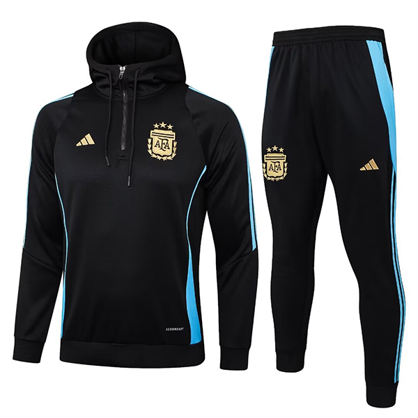 2024-25 Argentina Hoodie Half zipper Training suit